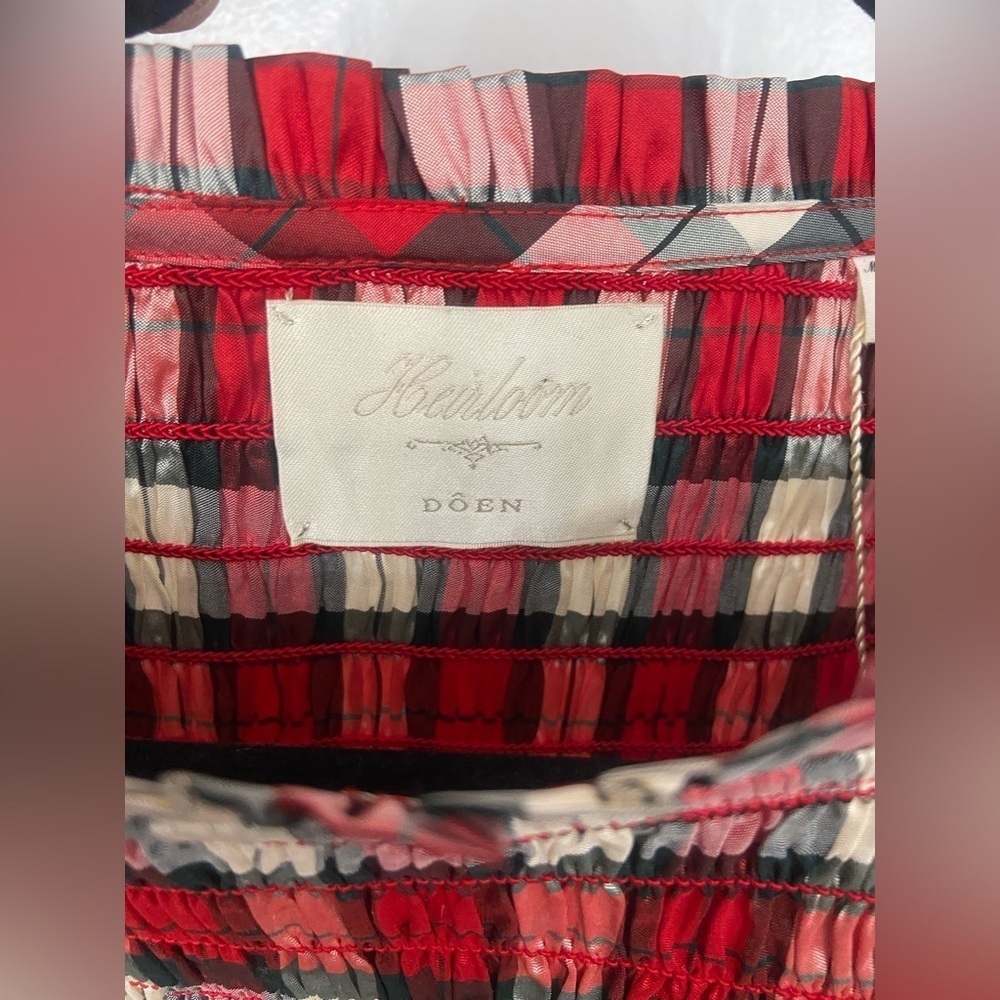 NWT DOEN Raquella Dress Rouge Adaline Plaid Size Small - Picture 8 of 11